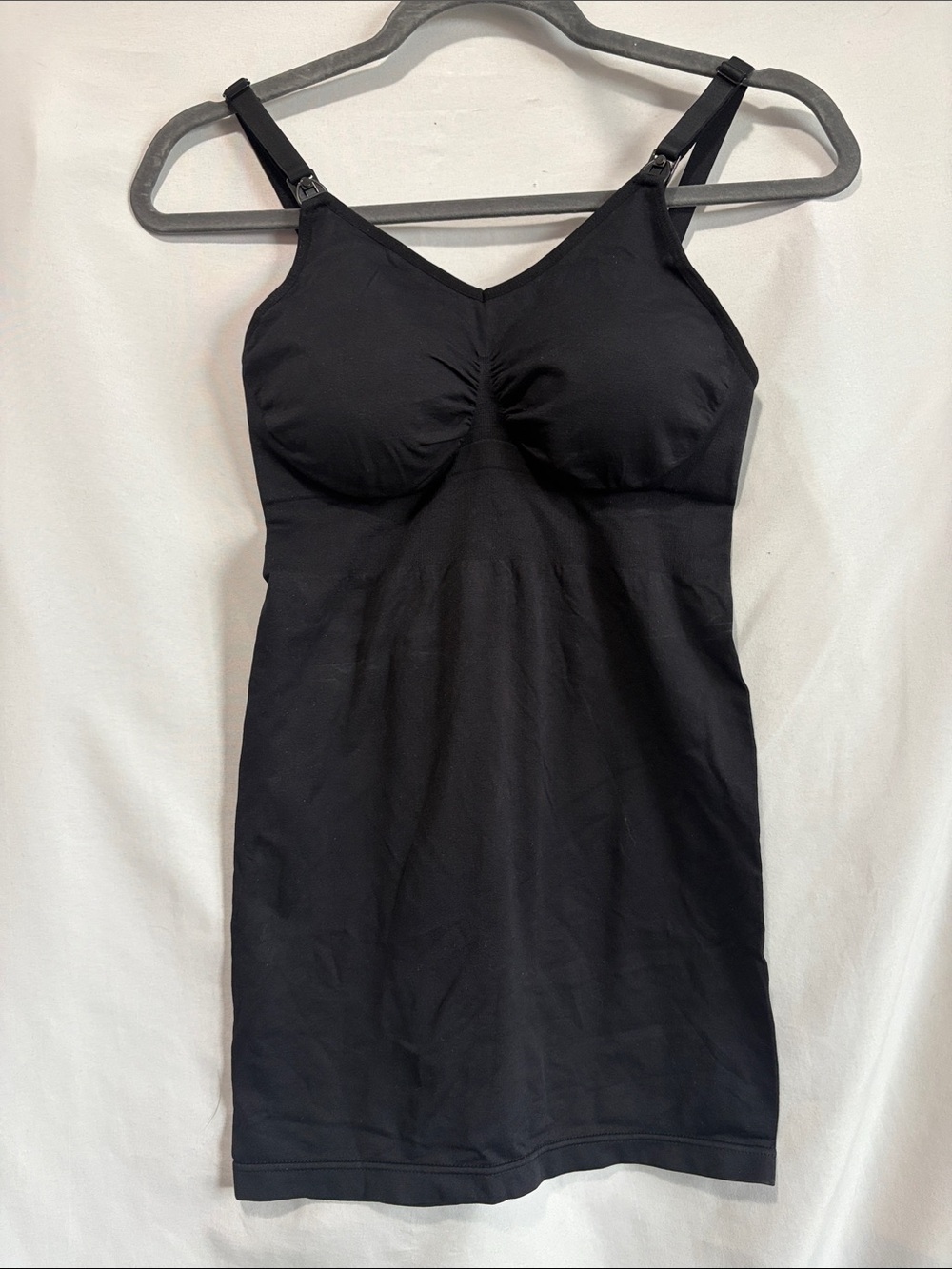 Black Seamless Shaping Slip with Built-In Bust Support